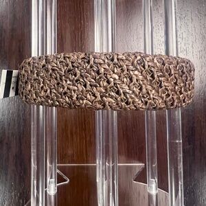 Lele Sadoughi Raffia Headbead in Chocolate brown. New with tags